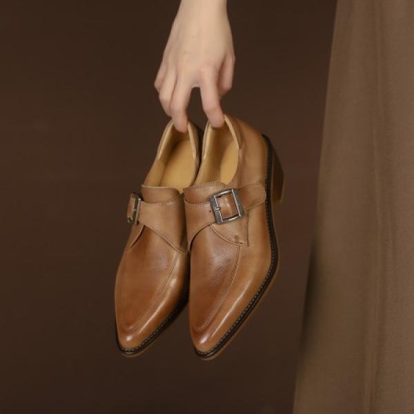 Handcrafted Genuine Leather Women's Shoes: Elegance in Every Stitch(Etrj220T731)