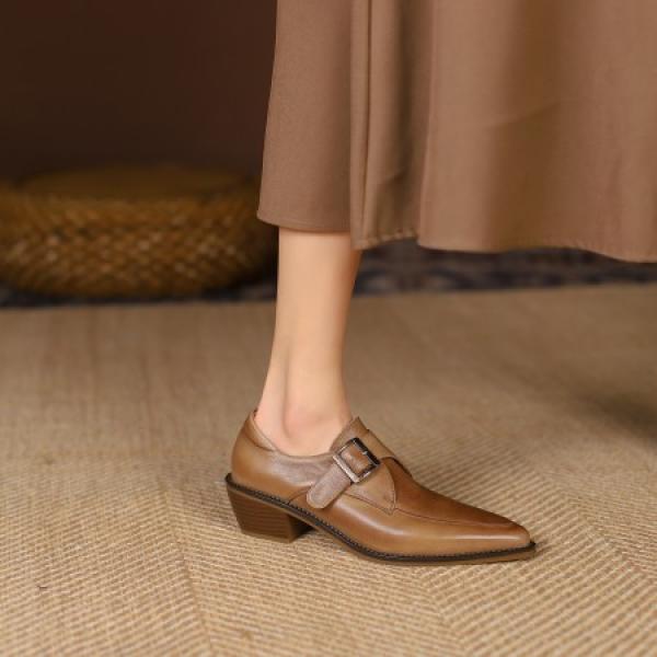 Handcrafted Genuine Leather Women's Shoes: Elegance in Every Stitch(Etrj220T731)
