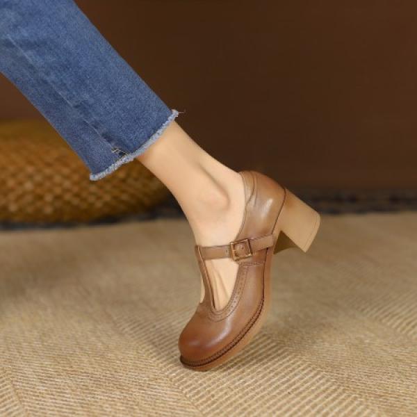 Handcrafted Luxury Leather Women's Shoes - Timeless Elegance(Etrj220T808)