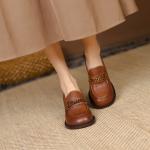 Handcrafted Luxury Leather Women's Shoes - Timeless Elegance(Etrj220T801)