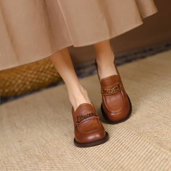 Handcrafted Luxury Leather Women's Shoes - Timeless Elegance(Etrj220T801)