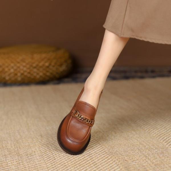 Handcrafted Luxury Leather Women's Shoes - Timeless Elegance(Etrj220T801)