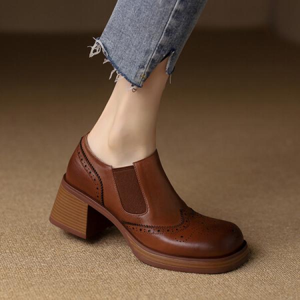 Luxurious Handmade Leather Women's Shoes, Crafted with Elegance(Etrj220A372)