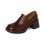 Elegant Handcrafted Leather Women's Shoes(Etrj220A3509)
