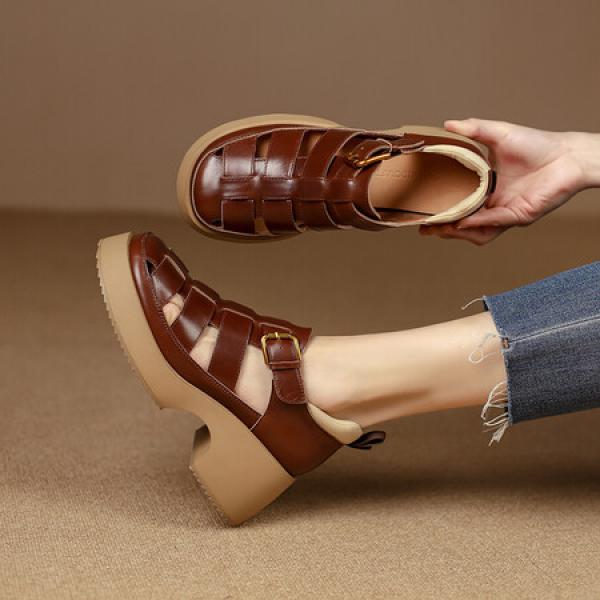 Elegant Luxury Handmade Leather Women's Shoes(Etrj220A3521)