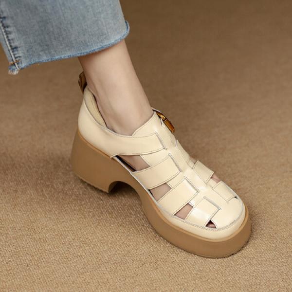 Elegant Luxury Handmade Leather Women's Shoes(Etrj220A3521)