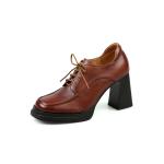 Luxury Elegance: Handmade Leather Women's Shoes(Etrj220T1355)