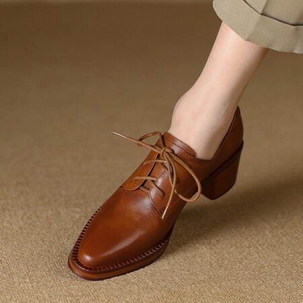 Handcrafted Leather Ladies' Shoes: Elegant Luxury Quality(Etrj220T1366)