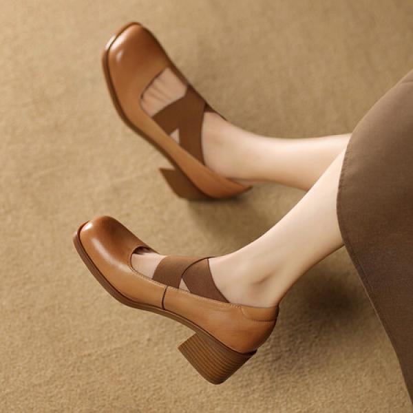 Exquisite Handcrafted Leather Women’s Shoes: Elegance Redefined(Etrj220A3623)