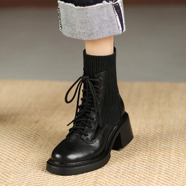 Elevate Elegance: Handcrafted Genuine Leather Women's Shoes(Etrj220A3626)