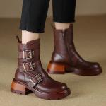 Elevate Elegance: Handcrafted Genuine Leather Women's Shoes(Etrj220T1512)