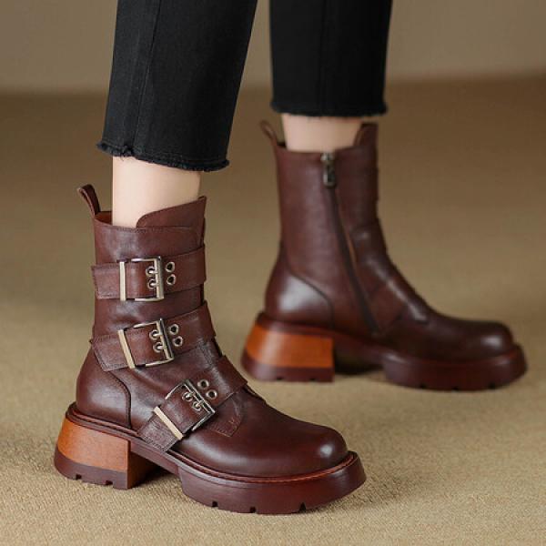 Elevate Elegance: Handcrafted Genuine Leather Women's Shoes(Etrj220T1512)