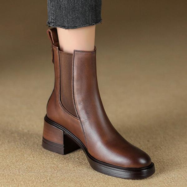 Crafted Elegance: Luxury Leather Handmade Women's Shoes(Etrj220T1513)