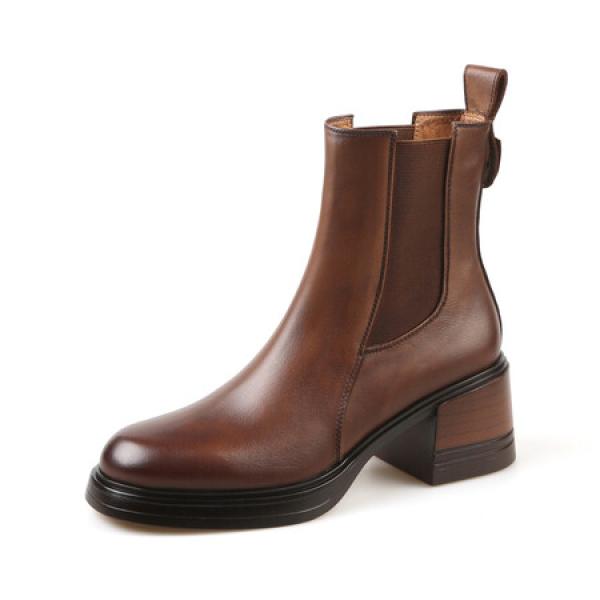 Crafted Elegance: Luxury Leather Handmade Women's Shoes(Etrj220T1513)