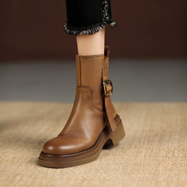 Handcrafted Luxury Leather Women's Shoes - Elegance Redefined(Etrj220T1553)