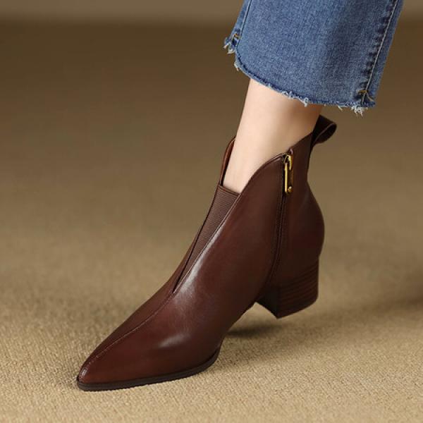 Handcrafted Leather Women's Shoes: Luxurious Elegance(Etrj220A3669)