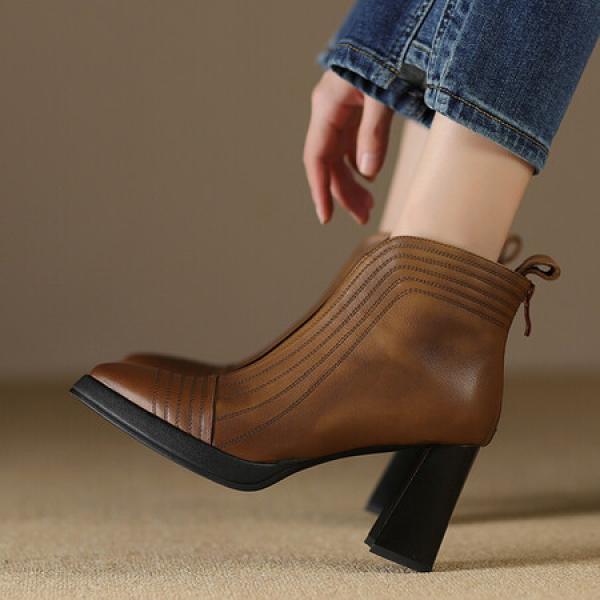 Handcrafted Genuine Leather Women's Shoes: Elegance Redefined(Etrj220T1569)