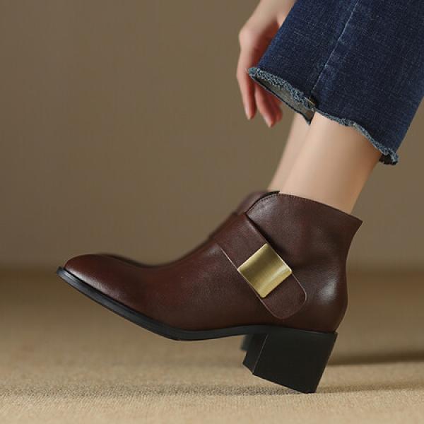 Handcrafted Genuine Leather Women's Shoes: Timeless Elegance & Luxury(Etrj220A3708)