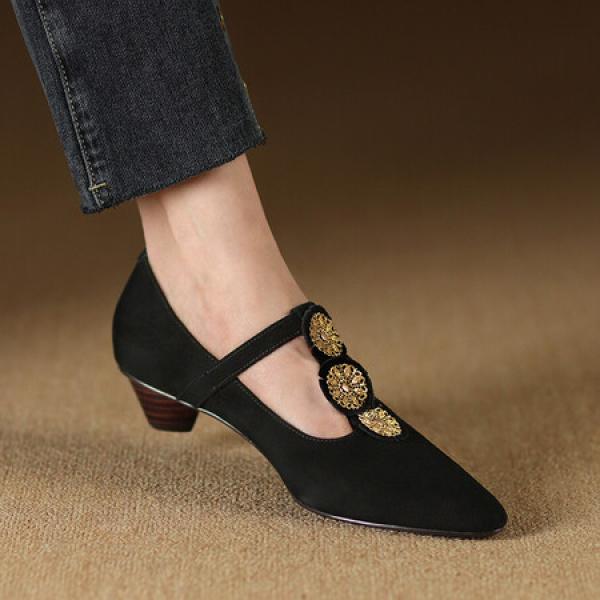 Exquisite Handcrafted Leather Women’s Shoes: Luxury & Elegance(Etrj220A3835)