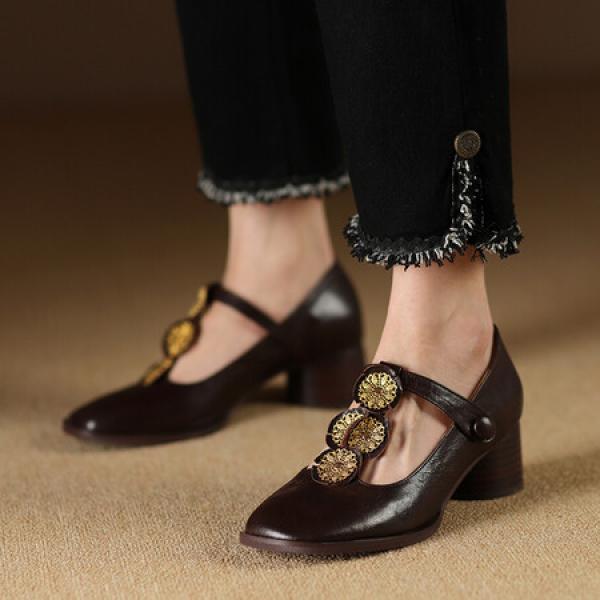 Exquisite Handmade Leather Women's Shoes for Elegance(Etrj220A3836)