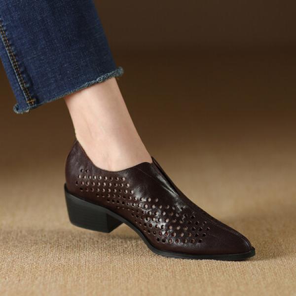 Handcrafted Luxury Leather Women's Shoes.(Etrj220A3850)