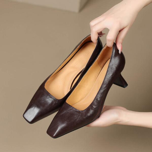 Elegant Handmade Leather Women's Shoes - Luxury Craftsmanship(Etrj220A3839)