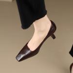 Elegant Handmade Leather Women's Shoes - Luxury Craftsmanship(Etrj220A3839)