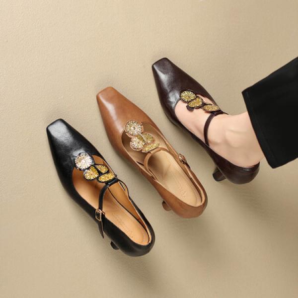 Exquisite Handcrafted Leather Women’s Shoes for Timeless Elegance(Etrj220A3837-1)