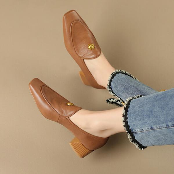 Handcrafted Genuine Leather Women’s Luxury Shoes(Etrj220A3858)