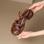 Elegant Handcrafted Leather Women's Shoes of High Quality(Etrj220A3878)