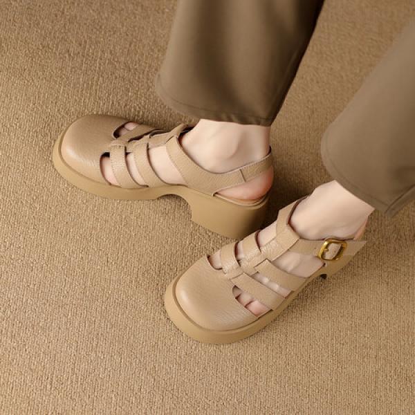 Handcrafted Luxury Leather Women's Shoes(Etrj220A3557-1)