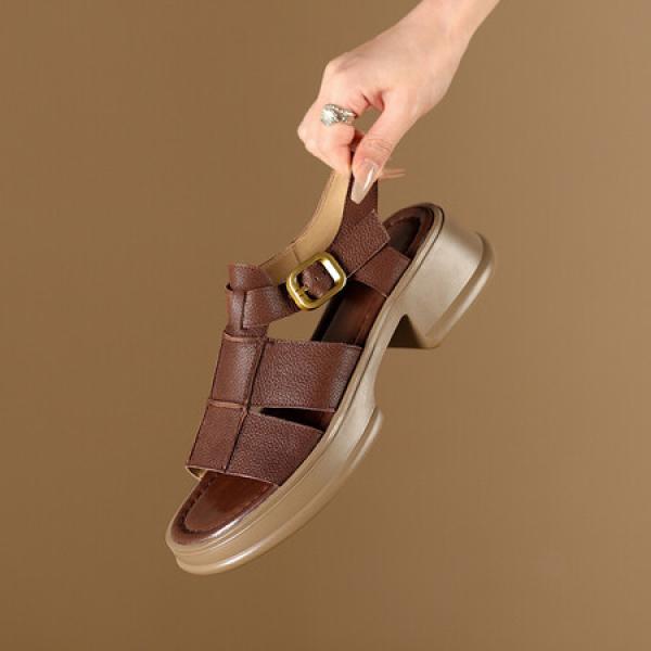 Handcrafted Genuine Leather Women’s Shoes: Luxurious Elegance(Etrj220A5007)