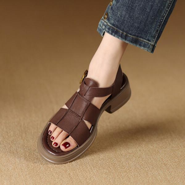 Handcrafted Genuine Leather Women’s Shoes: Luxurious Elegance(Etrj220A5007)