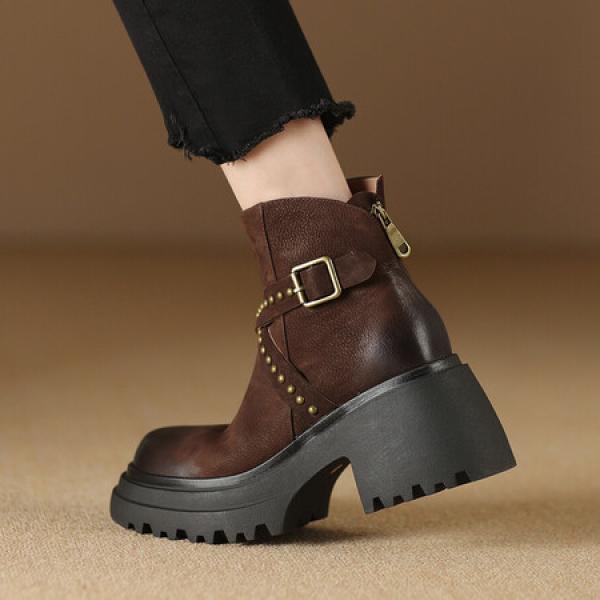 Handcrafted Luxury Leather Women's Shoes - Elegance in Every Stitch(Etrj220A6015)