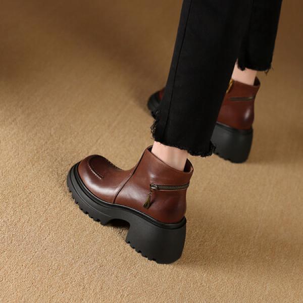 Handcrafted Luxury Leather Women's Shoes, Exquisite Quality(Etrj220A6018)