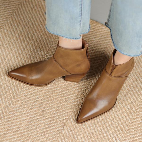 Elegant Handcrafted Genuine Leather Women's Shoes of Luxury Quality(Etrj220T1506-1)