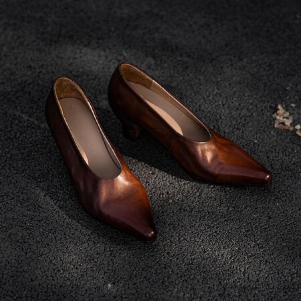 Exquisite Handcrafted Leather Women's Shoes for Elegance.(Etrj220A5025)