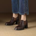 Elegant Handmade Leather Women's Shoes - Luxury Craftsmanship(Etrj220A3722-1)