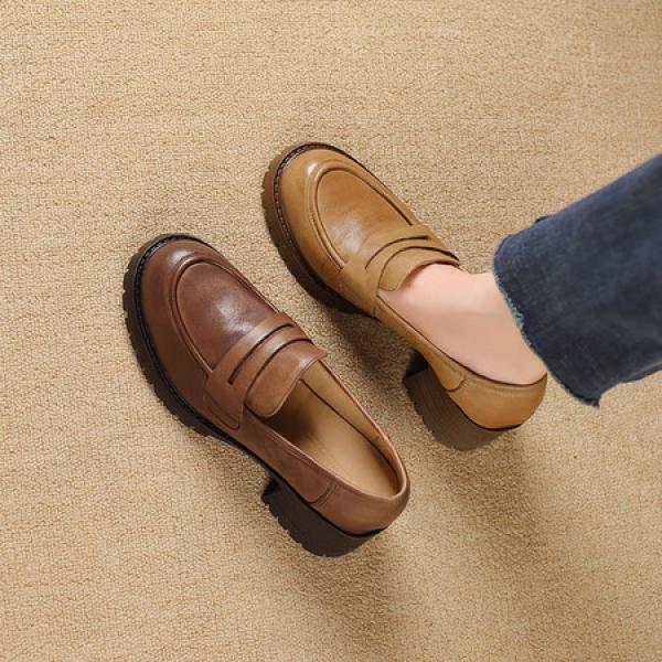 Elegant Handmade Leather Women's Shoes, Exquisite Quality Craftsmanship(Etrj220A5035)