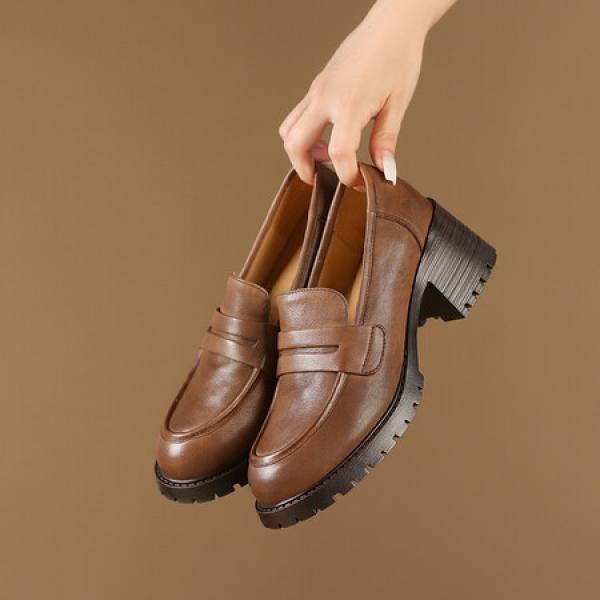 Elegant Handmade Leather Women's Shoes, Exquisite Quality Craftsmanship(Etrj220A5035)