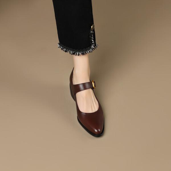 Exquisite Handcrafted Leather Women's Shoes for Elegance(Etrj220A3801-1)