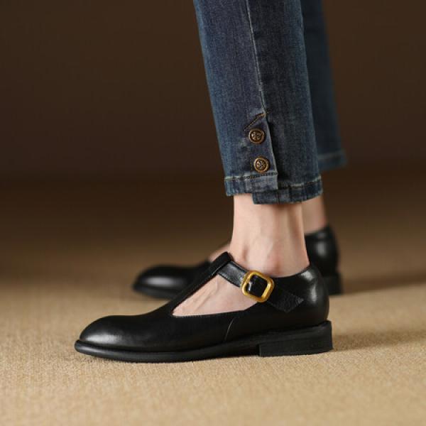 Luxurious Handmade Leather Women's Shoes: Crafted Elegance(Etrj220A3815-1)