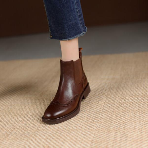 Handcrafted Genuine Leather Women's Shoes - Luxurious Elegance(Etrj220T1379-1)