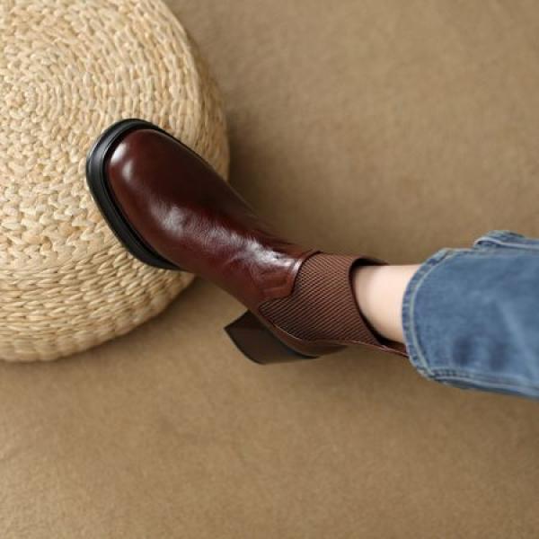 Elegant Handcrafted Leather Women's Shoes of Luxury Quality(Etrj220T1539-1)