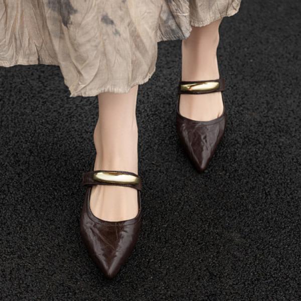 Exquisite Handcrafted Leather Women’s Shoes: Luxury & Elegance(Etrj220A5157)