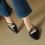 Handcrafted Luxury Leather Women's Shoes - Elegant Craftsmanship(Etx0863TX449)