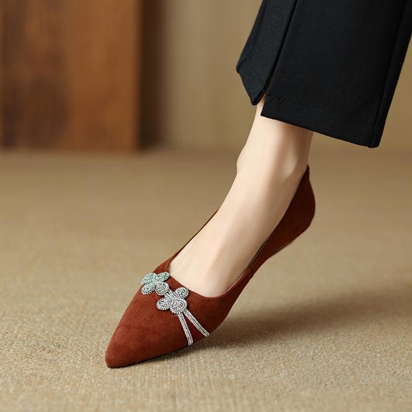 Elegant Handcrafted Genuine Leather Women's Shoes.(Etx0863TX457)