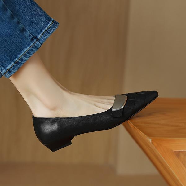 Handcrafted Luxury Genuine Leather Women's Shoes with Elegant Finishing Touches(Etx0863TX462)