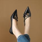 Handcrafted Genuine Leather Women's Shoes: Elegant Luxury with Timeless Craftsmanship(Etx0863TX463)