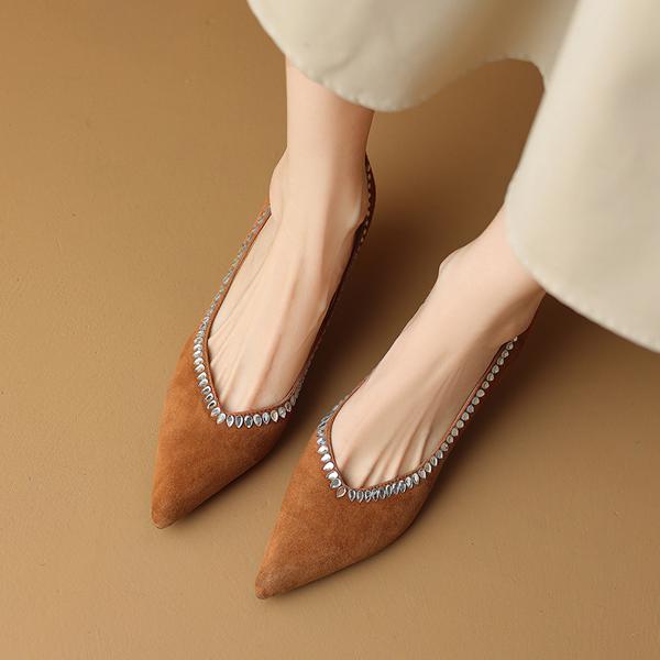 Handcrafted Genuine Leather Women's Shoes - Elegant Luxury(Etx0863TX464)
